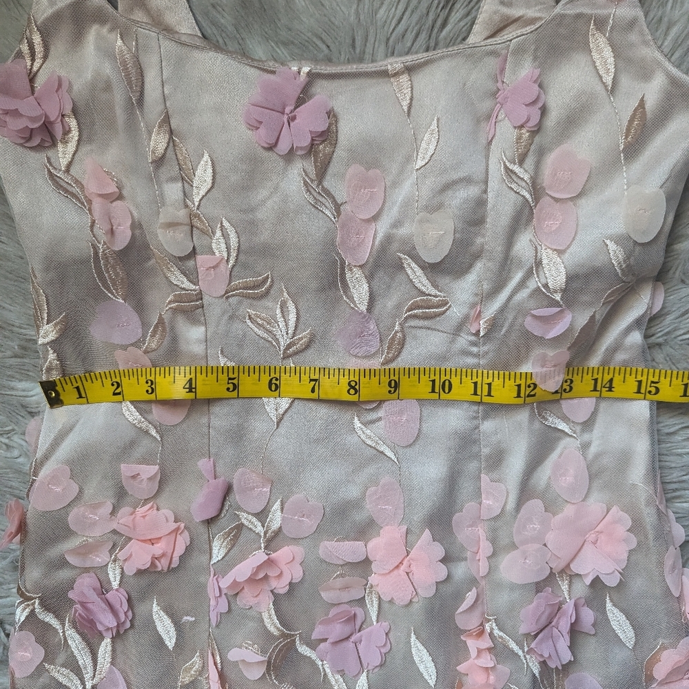 NWOT Show Me Your Mumu Stephanie Dress in Champagne 3D Floral - Picture 10 of 14
